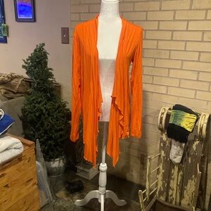 Women's Orange Open Front Jacket